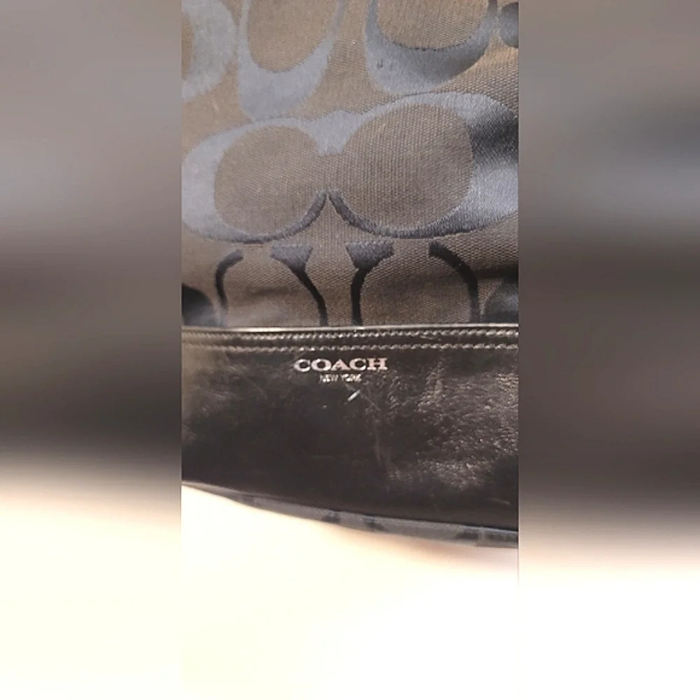 Coach Signature C Sufflette Cloth crossbody bag in black